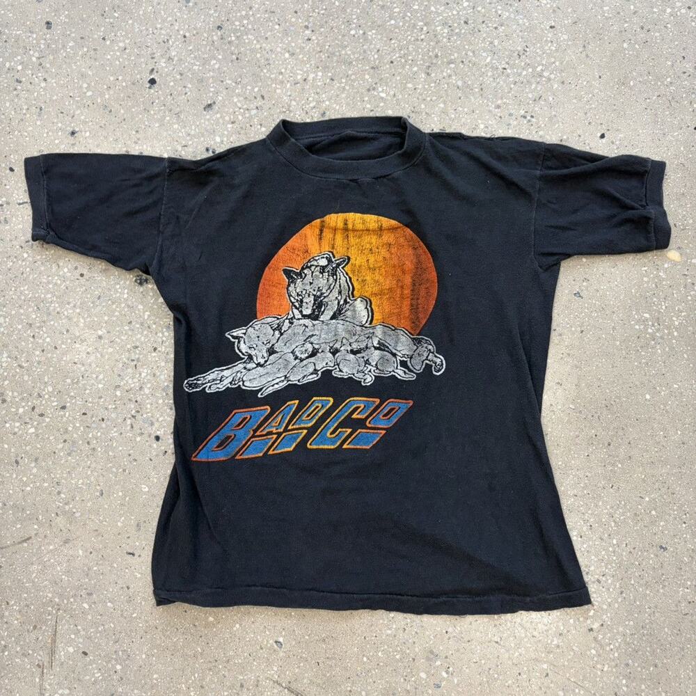 Vintage 80s Bad Company Black Band Concert T-Shirt